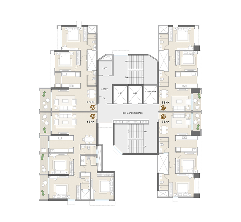 WING A – 32ND FLOOR PLAN