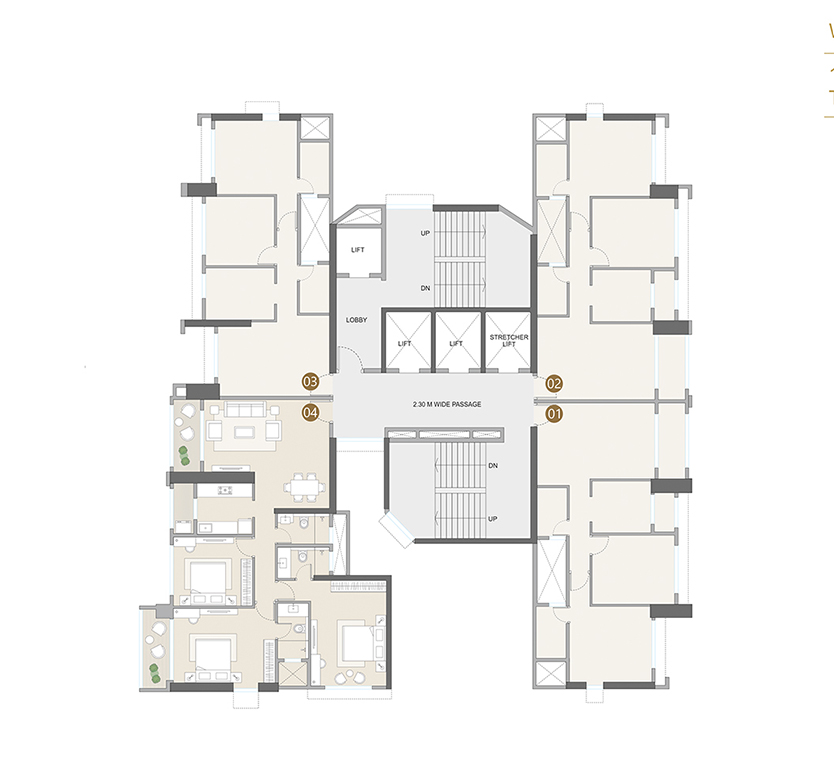 WING B – 1ST TO 20TH TYPICAL FLOOR PLAN