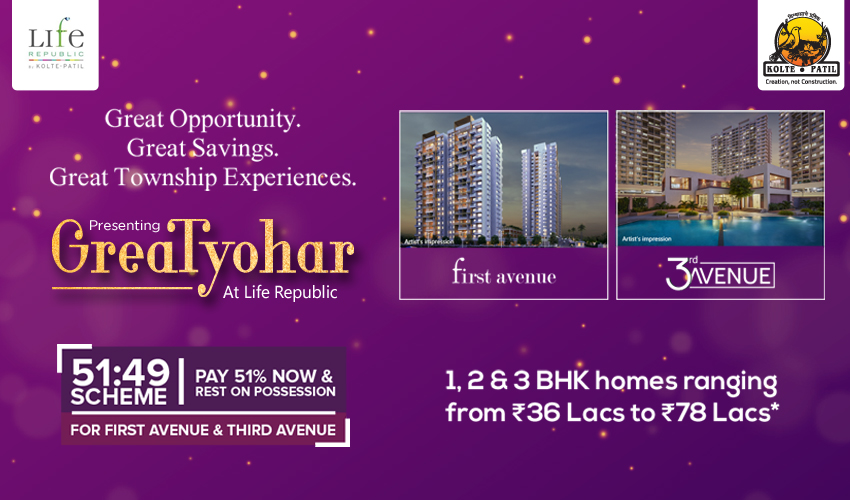 GreaTyohar ‘51:49’ Offer For Flats At Kolte-Patil Life Republic
