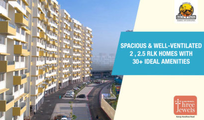 Book a Spacious & Well-Ventilated 2, 2.5 RLK Homes with 30+ Ideal Amenities that takes Care of you and your family at Three Jewels