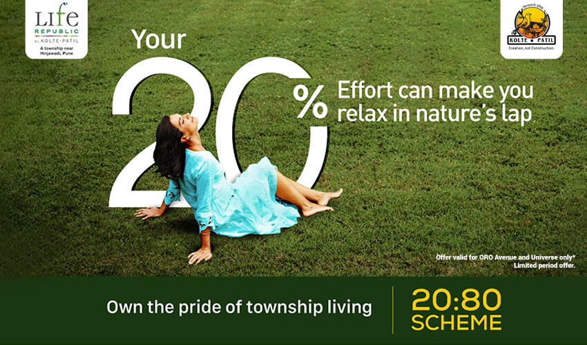 Own the pride of Township Living at Life Republic, Pay 20% Now and 80% on Possession*