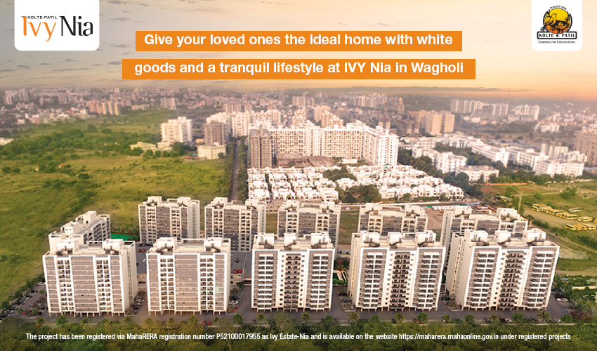 Give your loved ones the ideal home with white goods and a tranquil lifestyle at IVY Nia by Kolte Patil in Wagholi, Pune