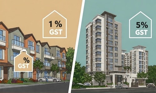 Affordable vs non-affordable housing comparison with GST rates