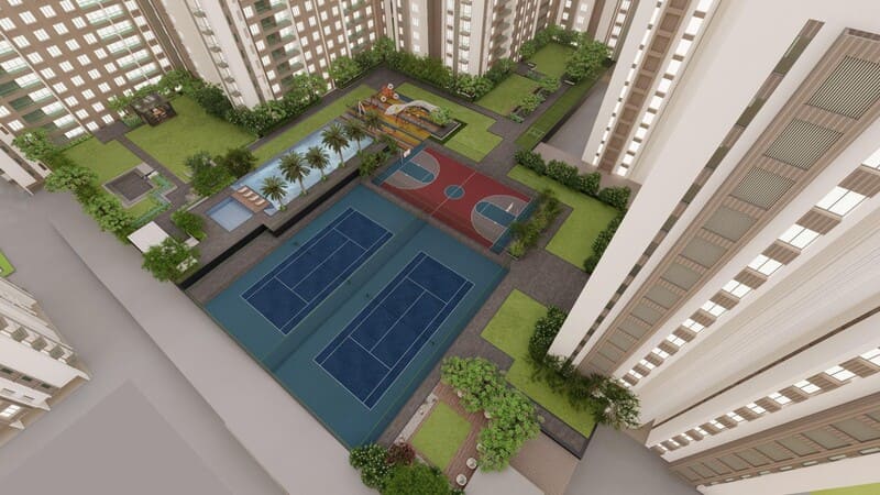 Kolte Patil Little Earth township in Kiwale Pune with high rise towers, landscaped