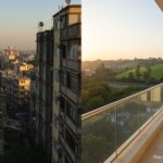 Comparison of congested city living versus spacious luxury flats in Bhugaon Pune near nature.