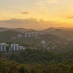 Misty green valley landscape in Bhugaon Pune with hills and nature walking trail