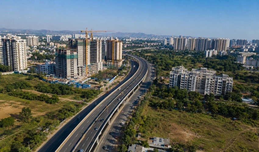 Aerial view of Sinhagad Road flyover connecting Vadgaon Budruk to central Pune