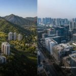 Sinhagad Road green hills vs Kharadi urban skyline
